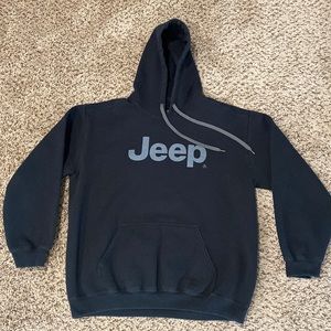 Black Jeep hoodie with grey logo